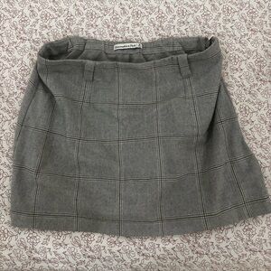 Abercrombie & Fitch Gray Plaid Mini Skirt